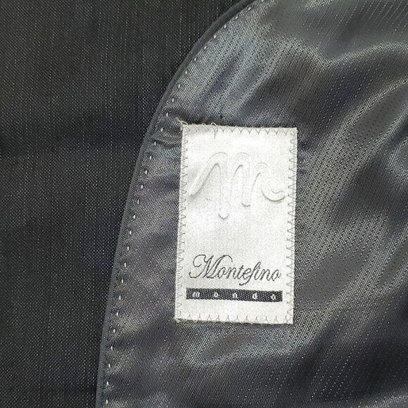 MONTEFINO SUIT JACKET, Sz 36R, DARK GRAY, 100% MERINO WOOL - Picture 7 of 13